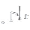 Grohe Essence New Set de finition pour robinet de bain sur gorge encastré 4 trous avec inverseur bec douchette à main et flexible 200cm chrome 0442594 Grohe Essence New Set de finition pour robinet de bain sur gorge encastré 4 trous avec inverseur bec douchette à main et flexible 200cm chrome 0442594
