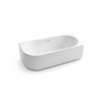 ZEZA Pure baignoire semi-îlot d'angle - droite - 170x80x58cm - acrylique - blanc mat SW962845