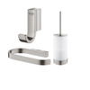 Grohe Selection Toiletaccessoires - closethouder - zonder klep - closetborstelset - handdoekhaak - Brushed Supersteel (RVS) SW1210919