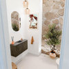 Mondiaz JOYA-DLUX 70cm toiletmeubel - kleur Shadow - Wastafel FAYE positie Midden 1 kraangat kleur Sombra. SW1425186