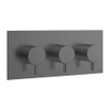 Crosswater MPRO 2 Robinet de douche - thermostatique - 3 boutons - horizontal - Gunmetal SW928269