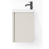Saniclass Chaci Fonteinkastset - 40x55cm - 1 deur - mineraalmarmer fonteinwastafel - mat cotton (beige) SW1574580