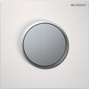 Geberit HyTouch urinoir stuursysteem pneumatisch met bedieningsplaat Sigma 10 Plaat: wit Designring en toets: matverchroomd 0701939 Geberit HyTouch urinoir stuursysteem pneumatisch met bedieningsplaat Sigma 10 Plaat: wit Designring en toets: matverchroomd 0701939