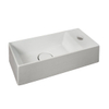 Xenz Rosa fontein - 20x20x11cm - keramiek - 1 kraangat - zonder waste - glans wit SW379479
