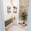 Mondiaz JOYA-DLUX 101.6cm toiletmeubel - ronding links kleur Dusk - Wastafel FAYE positie Rechts 1 kraangat kleur Frappe. SW1423104
