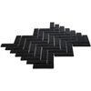 The Mosaic Factory Paris mozaïektegel - 24.7x31.8cm - wand en vloertegel - Rechthoek - Porselein Black Mat SW62294