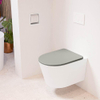 Mondiaz LAVIE hangtoilet – spoelrandloos – 36 x 53 cm – met softclose zitting – Talc (wit), zitting Smoke (lichtbruin) SW1208737
