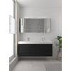 Bruynzeel Box badmeubelset 150x45cm 2 kraangaten 2 wasbakken 2 lades met spiegelkast met softclose composite zwart eiken SW384033 Bruynzeel Box badmeubelset 150x45cm 2 kraangaten 2 wasbakken 2 lades met spiegelkast met softclose composite zwart eiken SW384033
