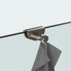 Fortifura Galeria crochet porte-serviette pour paroi en verre - adapté au verre de 8 mm - PVD - Inox brossé PVD (Inox) SW1152336