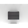 H&R Badmeubelen Infinity Wastafelonderkast - 80x44.8x55cm - 3D-front - 2 lades - greeploos - wenge SW873380