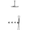 Hotbath Cobber IBS70 Regendoucheset - inbouw - 15cm plafondarm - 30cm ronde hoofddouche - 3 standen handdouche - hoogglans chroom SW677957