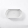 FugaFlow Eccelente Pietra Waskom - 52x31x12cm - ovaal - keramiek - glans wit SW1468929