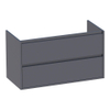 Saniclass New Future onderkast 99x45.5x55cm greeploos hangend met 2 softclose lades MDF hoogglans grijs SW24881 Saniclass New Future onderkast 99x45.5x55cm greeploos hangend met 2 softclose lades MDF hoogglans grijs SW24881