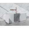 Fortifura Nebbio Ensemble combiné bain - mitigeur thermostatique - coude mural avec support de douchette - flexible de douche lisse - douchette sur barre - bec - cuivre brossé SW1238021