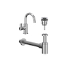 IVY Ensemble pour lave-mains - montage en surface - bec orientable - bonde always open - Chromé SW1031686