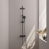 BRAUER Black Edition opbouw regendoucheset – Ø20 cm hoofddouche – glijstang – ronde handdouche – glijstang 145 cm SW1164753