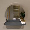 Mondiaz SPOT miroir – Ø 30 cm – avec tablette – Dark grey (gris) SW1235512