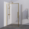 BRAUER Season cabine de douche - 100x80x200cm - porte coulissante - verre clair - réversible - revêtement de verre - or SW1448744