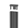 Fortifura Galeria Verbredingsprofiel - voor Douchedeur - profiel - 10mm - gunmetal (antraciet) SW1224230