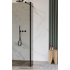 Fortifura Galeria zijwand - 30x200cm - 8mm - rookglas - met hoekprofiel - mat zwart SW925354