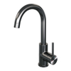 Robinet mélangeur lavabo Brauer Gunmetal Edition à poser - haut - pivotant - bec rond - modèle A - PVD - gunmetal brossé SW715821