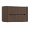 H&R Badmeubelen Juice Meuble sous vasque - 80x45x50cm - angle droit arrondi - 2 tiroirs - poignée intégrée - coffee SW1488988