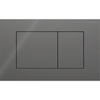 Geberit Sigma40 bedieningsplaat - 2-toets spoeling - extra dun - vierkante knoppen - glas - glans lava (grijs) SW1237152