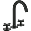 Villeroy & Boch Loop & Friends wastafeluitloop set - met kruisgreep - mat zwart SW974349