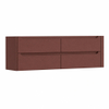 H&R Badmeubelen Juice Wastafelonderkast - 160x45x50cm - rechterhoek afgerond - 4 lades - geïntegreerde greep - Terra mat SW1491100