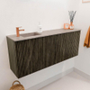 Mondiaz JOYA-DLUX 100cm toiletmeubel - kleur Shadow - Wastafel FAYE positie Links 1 kraangat kleur Saba. SW1425145