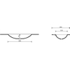 Mondiaz BIG SMALL Inbouwwastafel - B70xH1.2cm - 1 kraangat - wasbak Midden - solid surface Frappe mat (Multi) SW1073235