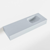 MONDIAZ LEX Opbouwwastafel 90x30x12cm 0 kraangaten wasbak rechts Solid Surface Clay mat SW476459 MONDIAZ LEX Opbouwwastafel 90x30x12cm 0 kraangaten wasbak rechts Solid Surface Clay mat SW476459