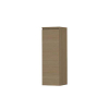 INK Badkamerkast - 35x37x106cm - 1 deur - greeploos - houten keerlijst - 2 glazen planchettes - olijf eiken SW1238870