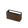 INK Wastafelonderkast - 120x45x65cm - 2 lades - push to open - met rechte opdekfronten - MDF - Chocolate SW493836