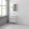 Bruynzeel Pinto badmeubelset 65.3x60x46cm 1 kraangat 1 wasbak 2 lades met spiegelkast met softclose composite kasjmier grijs SW384830 Bruynzeel Pinto badmeubelset 65.3x60x46cm 1 kraangat 1 wasbak 2 lades met spiegelkast met softclose composite kasjmier grijs SW384830
