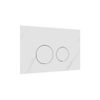 FugaFlow Eccelente Press Stone Plaque de commande - pour réservoir encastré Geberit UP320 - double chasse - boutons ronds - pierre naturelle - marbre blanc SW1470067