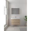 Bruynzeel Box badmeubelset 90x45cm 1 kraangat 1 wasbak 2 lades met spiegelkast met softclose composite bardolino SW383955 Bruynzeel Box badmeubelset 90x45cm 1 kraangat 1 wasbak 2 lades met spiegelkast met softclose composite bardolino SW383955