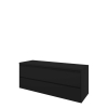 Proline top ensemble meuble 140x46x55.2cm meuble symétrique noir mat et plaque de recouvrement noir mat SW657147