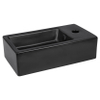 Differnz Hura Lavabo lave-mains - 40x22x11,5cm - céramique - noir SW1236897