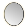 Hotbath &MORE Miroir Round éclairage LED direct et indirect chauffage de miroir dimmable avec télécommande Noir brossé PVD SW1245874