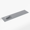 Mondiaz LEX Lavabo - 120x30x0.9cm - vasque à gauche - sans trous de robinetterie - pour meuble WC - Solid surface - Plata SW1026039