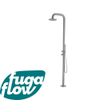 FugaFlow Eccelente Sobrado Deluxe Colonne de douche de jardin avec douchette et douche de tête inox brossé SW1123274