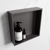 Mondiaz EASY Niche de salle de bains 29.5x29.5x8cm encastrable/à monter Solid Surface DarkGrey/DarkGrey SW643614