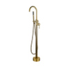 Fortifura Calvi vrijstaande badkraan - 113cm - met handdoucheset - PVD - geborsteld messing (goud) SW720550