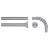 Sealskin Seallux Barre de rideau de douche Set d'angle 90x90cm Ø 28 mm Aluminium Chrome CO276666218