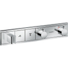 Hansgrohe Rainselect Afbouwdeel - voor inbouw douchekraan - thermostatisch - voor 2 functies - met handdouchehouder - 45.6x90cm - thermostaat - hoogglans chroom SW157084