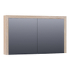 BRAUER Rise armoire de toilette – 119 x 70 x 15 cm – sans éclairage – 2 portes, portes-miroir double face – Chêne blanc SW223494