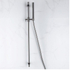 Fortifura Calvi glijstangset - met staafhanddouche - gladde doucheslang - PVD - geborsteld gunmetal (antraciet) SW1159298