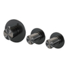 BRAUER Stripe Inbouwthermostaat - 2 stopkranen - inclusief inbouwdeel - geborsteld gunmetal PVD SW1434982