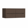 H&R Badmeubelen Juice Wastafelonderkast - 120x45x50cm - rechterhoek afgerond - 4 lades - geïntegreerde greep - coffee SW1570849